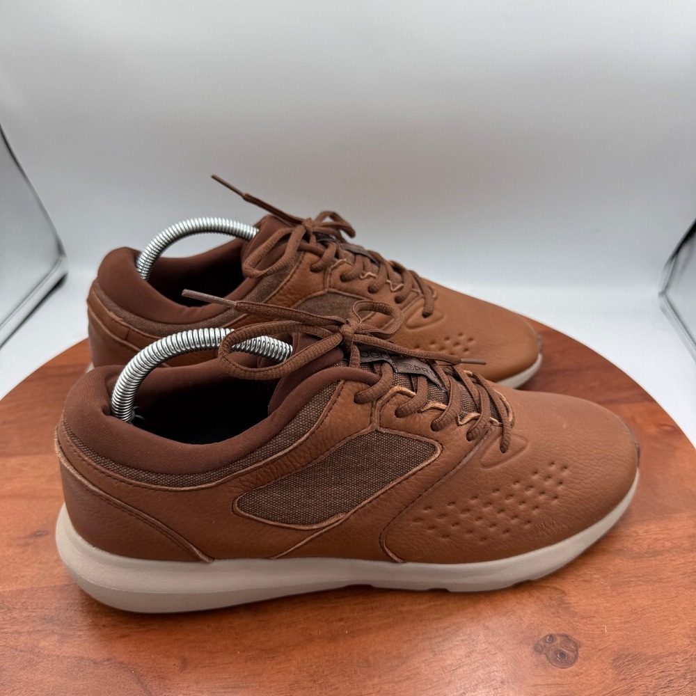 Abeo Experience‎ LEM1155 Mens Brown Leather Walking Sneakers Shoes Size 10